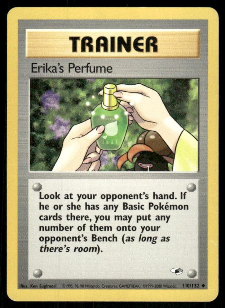 Erika's Perfume 110/132 - Gym Heroes (NM), Hobby en Vrije tijd, Verzamelkaartspellen | Pokémon, Gebruikt, Verzenden
