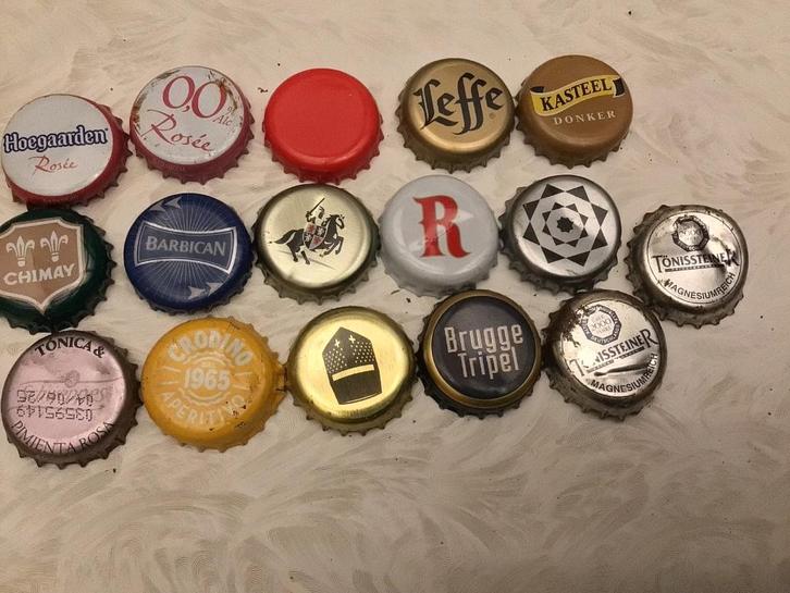 Bier kroonkurken brugge tripel, Barbican, Chimay groen, Rode, Verzamelen, Biermerken, Leffe, Ophalen of Verzenden