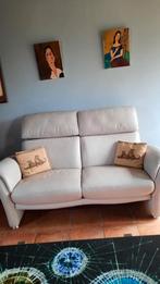 Canapé en cuir longlife, Huis en Inrichting, Zetels | Zetels, Ophalen, 150 tot 200 cm, Zo goed als nieuw, Rechte bank