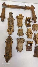 Antieke bronzen stukken deurbeslag., Ophalen of Verzenden