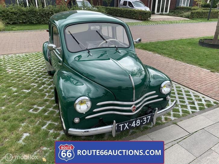 Renault 4CV R1062 | 1956 | Route 66 Auctions, Auto's, Oldtimers, Bedrijf, Te koop, Renault, Benzine, Overige carrosserie, Handgeschakeld