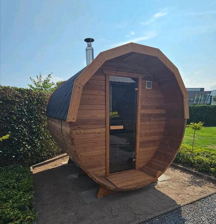 2,5M Barrel Sauna Gratis Levering en Plaatsing, Sport en Fitness, Sauna, Nieuw, Ophalen of Verzenden