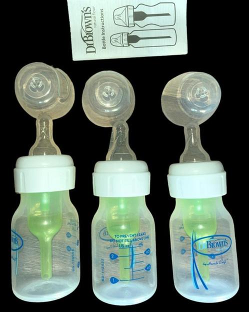 Pak van 3 antikrampjesflesjes - Dr Brow's - 60-90 ml, Kinderen en Baby's, Babyvoeding en Toebehoren, Nieuw