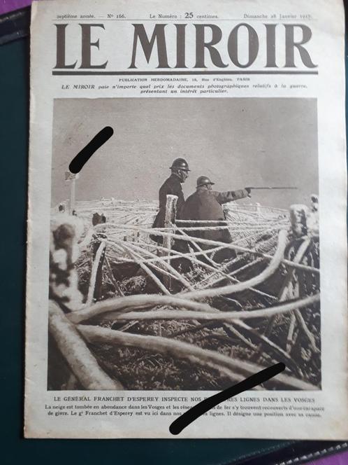 LE MIROIR 28/1 / 1917 n 166 Actualités de l'époque et nombr, Collections, Revues, Journaux & Coupures, Journal ou Magazine, Avant 1920