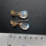 Oorbellen regenboogkwarts maansteen kleur, Handtassen en Accessoires, Oorbellen, Met kristal, Hangers, Wit, Nieuw
