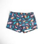 Dames zwemshort veren blauw oranje groen M, Kleding | Dames, Verzenden, Nieuw, Blauw, Zwembroek of Short