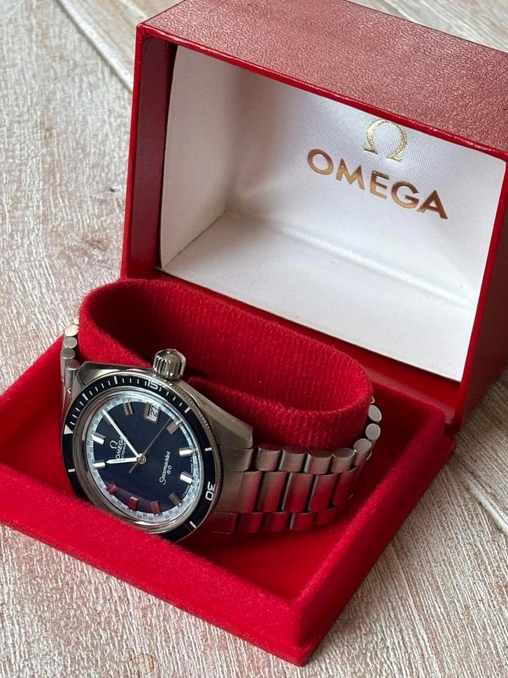 Omega seamaster 60 Diver Big Crown automatic., Handtassen en Accessoires, Horloges | Antiek, Polshorloge, Omega, Staal, 1960 of later