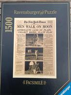 Vintage legpuzzel The New York Times Men walk on moon 1993, Ophalen of Verzenden, Zo goed als nieuw, Legpuzzel