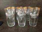 6 Vintage Carlsberg-glazen "boerkes", Verzamelen, Ophalen, Nieuw, Bierglas