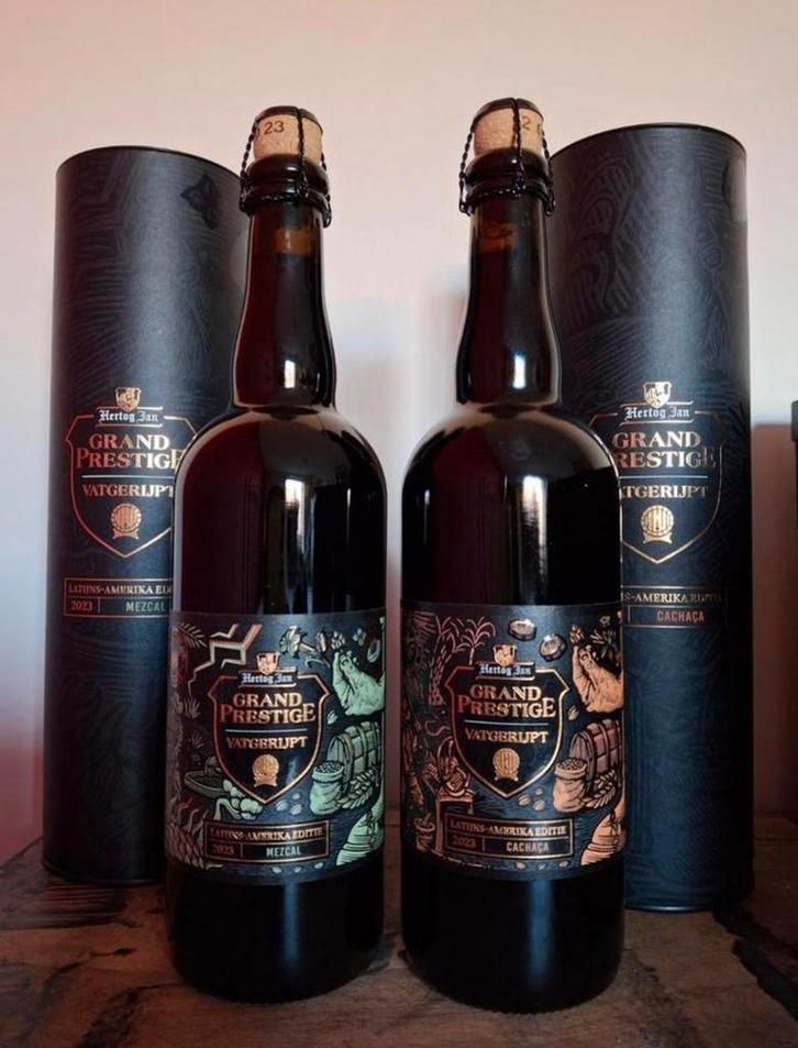 Hertog Jan Grand Prestige Vatgerijpt 2023 2 flessen, Verzamelen, Biermerken, Hertog Jan, Ophalen