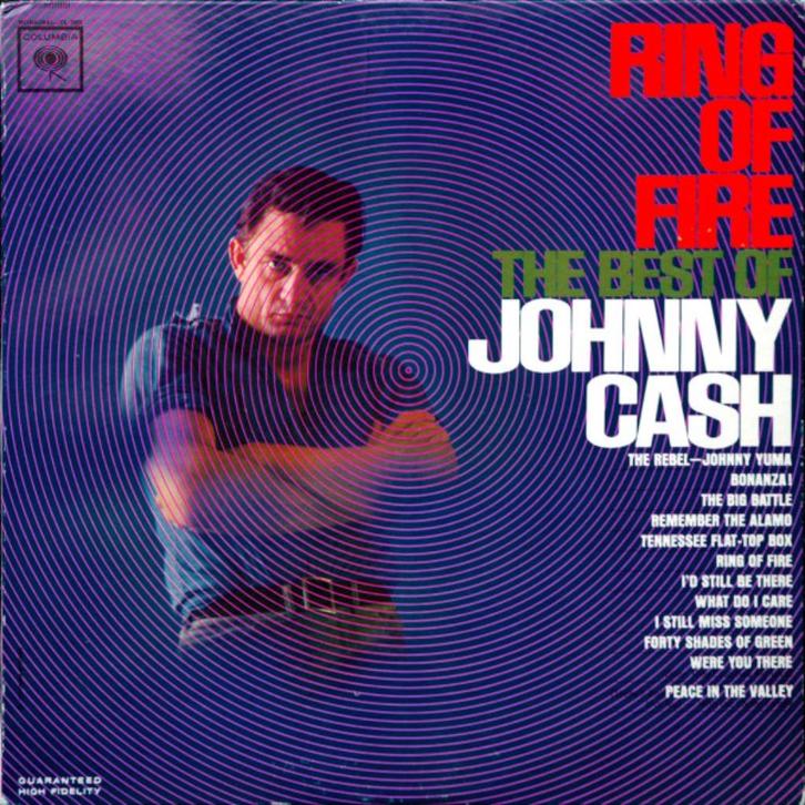 Johnny Cash – Ring Of Fire (The Best Of Johnny Cash)LP, Cd's en Dvd's, Vinyl | Country en Western, Zo goed als nieuw, 12 inch