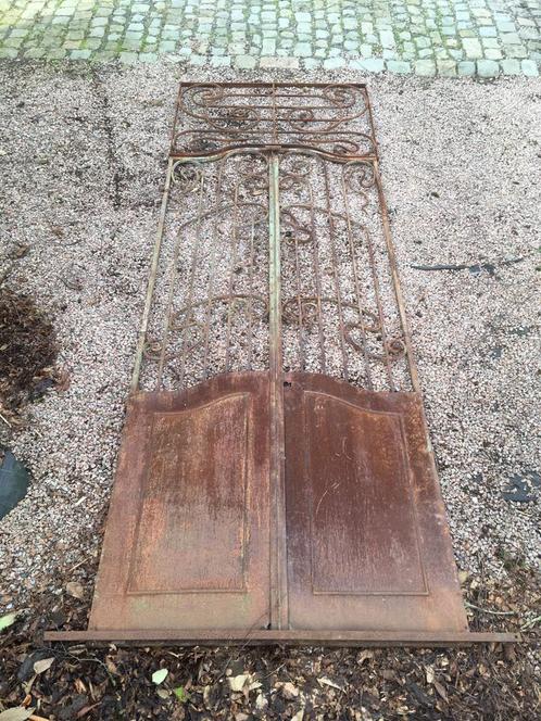 Zeldzame héél hoge 19de eeuwse smeedijzeren tuinpoort, Tuin en Terras, Tuinhekken en Hekwerk, Gebruikt, Ophalen