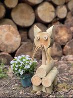 Houten kat tuindecoratie, Tuin en Terras, Tuinbeelden, Ophalen, Nieuw