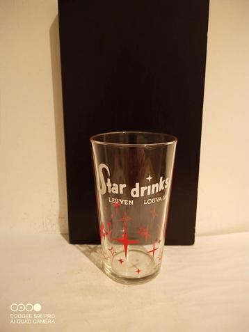 Oud bierglas Star drinks Leuven Louvain beschikbaar voor biedingen