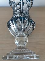 vase en cristal hauteur 35 cm couleur bleu, Enlèvement ou Envoi