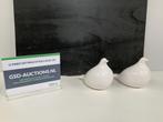 Set van 2 Witte Porseleinen Vogeltjes, Antiek en Kunst, Kunst | Beelden en Houtsnijwerken, Ophalen of Verzenden