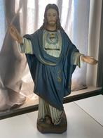 Heilig Hart Christus 52cm met mooie patina - gips, Ophalen of Verzenden