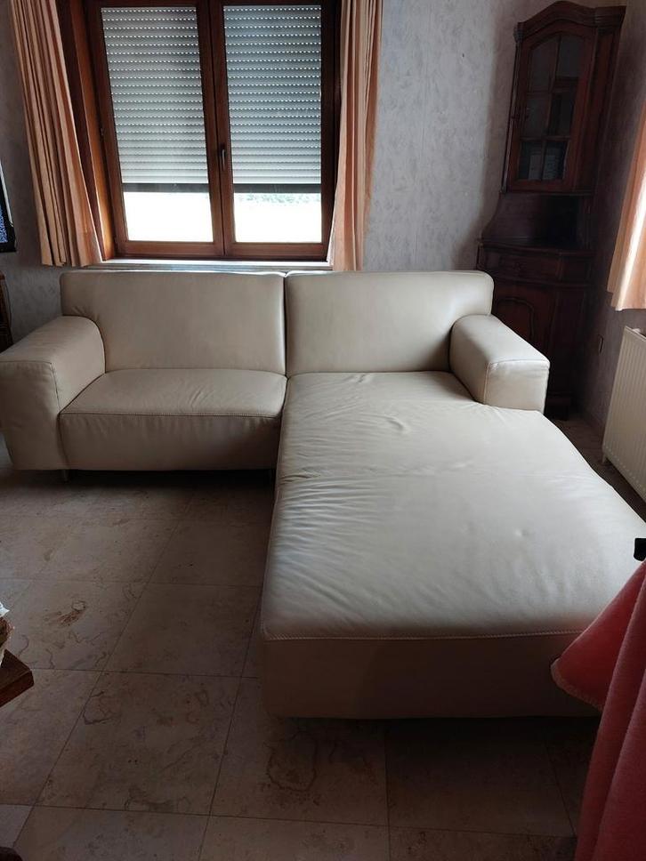 Natuzzi lederen hoekzetel, Huis en Inrichting, Zetels | Complete zithoeken, Gebruikt, Leer, Ophalen