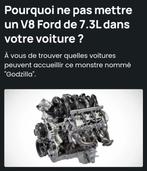 Moteur ford V8 7,3l injection, Auto's, Ford, Particulier, Benzine, Te koop