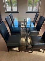 Tafel met 6 stoelen, Huis en Inrichting, Ophalen, Zo goed als nieuw