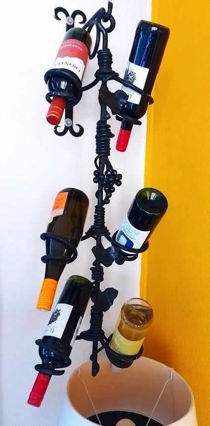 wijnrek smeedijzer, Huis en Inrichting, Woonaccessoires | Wijnrekken, Zo goed als nieuw, Metaal, 5 tot 15 flessen, Ophalen