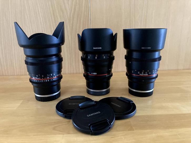 SAMYANG Cinelenzen set Sony E-mount, Audio, Tv en Foto, Foto | Lenzen en Objectieven, Zo goed als nieuw, Overige typen, Ophalen