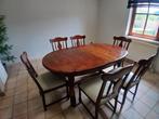Ovaal tafel + 6 stoelen, Ophalen, Zo goed als nieuw, Ovaal