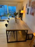 Eettafel met bank en 3 stoelen, Huis en Inrichting, Ophalen, Gebruikt, 100 tot 150 cm, 200 cm of meer
