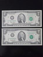 2x 2 dollars 1995 en 2003 jaar USA set, Ophalen of Verzenden, Noord-Amerika, Setje