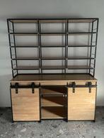 Buffet industriel bois et métal, 200 cm of meer, 150 tot 200 cm, Nieuw, Metaal