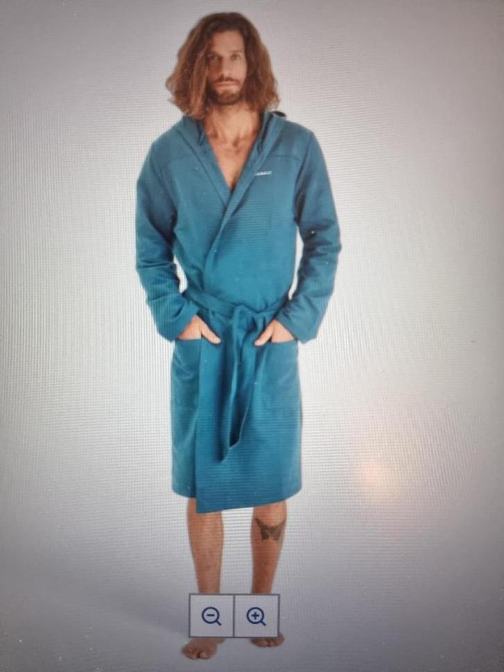 Ensemble peignoir de bain Homme - claquettes de piscine NEUF, Kleding | Heren, Badmode en Zwemkleding, Maat 52/54 (L), Blauw, Ophalen of Verzenden