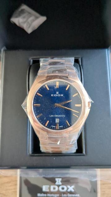 Nouvelle montre Swiss Edox Les Bemonts pour homme, livrée da, Enlèvement ou Envoi, Neuf, Montre-bracelet