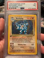 Machamp Base Unlimited - PSA 7 slab, Foil, Ophalen of Verzenden, Losse kaart, Zo goed als nieuw