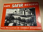 F: Sticker café Safir reserve Hasselt, Verzamelen, Ophalen of Verzenden, Zo goed als nieuw, Merk