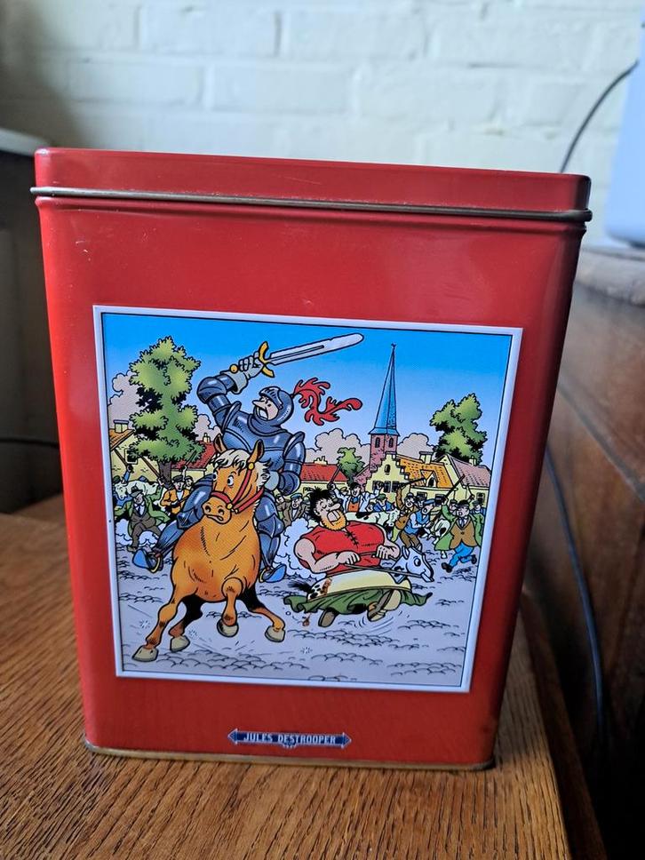 Boîte à biscuits Suske et Wiske 60e anniversaire, Collections, Boîte en métal, Enlèvement ou Envoi