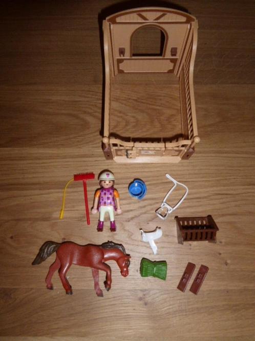 Shayga arabier met paardenbox en trainer, Kinderen en Baby's, Speelgoed | Playmobil, Gebruikt, Complete set, Ophalen of Verzenden