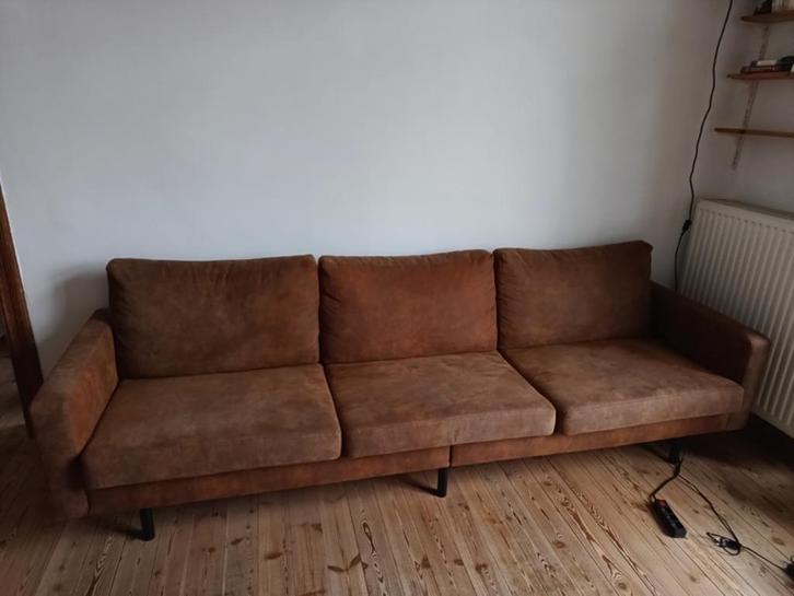 4-zitsbank, Huis en Inrichting, Zetels | Zetels, Zo goed als nieuw, Rechte bank, Vierpersoons of meer, 250 tot 300 cm, 75 tot 100 cm