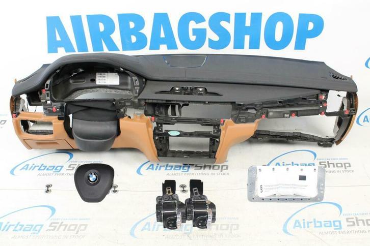 Airbag set Dashboard zwart/cognac HUD stiksels BMW X6 F16, Auto-onderdelen, Dashboard en Schakelaars, Gebruikt, Ophalen of Verzenden