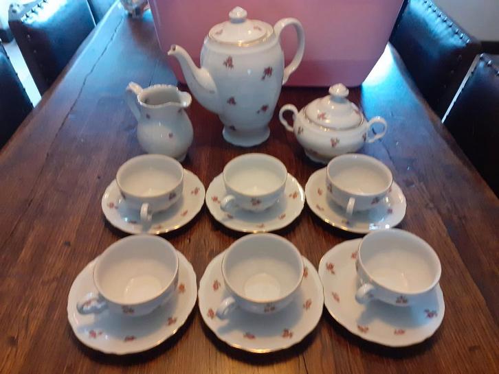 Prachtig oud porseleinen servies Bavaria / Tjechoslowakije, Antiek en Kunst, Antiek | Servies compleet, Ophalen of Verzenden