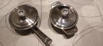 pot en steelpan, Huis en Inrichting, Ophalen, Zo goed als nieuw, Inox, Keramische plaat