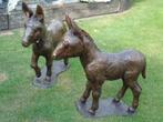 statue d un couple d ânes debout en bronze ..., Animal, Autres matériaux, Enlèvement ou Envoi, Neuf