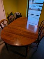 tafel + stoelen, 100 à 150 cm, Cerisier, Ovale, Utilisé