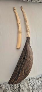 antieke ivoren mangbutu harp sculptuur beeld congo afrika, Antiek en Kunst, Ophalen of Verzenden