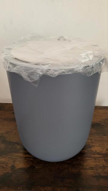 Prullenbak antraciet/beige 8L *Nieuw* beschikbaar voor biedingen