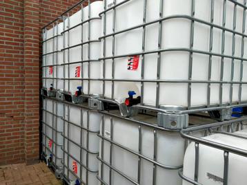 IBC regenton watertank brandhout krat slowfeeder, Tuin en Terras, Ophalen, Zo goed als nieuw