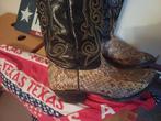 Handgemaakte Texaanse cowboy boots in ratelslang, Comme neuf, Enlèvement