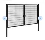 Dubbele staafmat poort van 4m breedte op 2m hoogte. Nieuw!!, Tuin en Terras, Ophalen, Nieuw, Aluminium