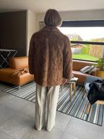 Bontjas (nerts) met stola, Kleding | Dames, Ophalen, Zo goed als nieuw, Maat 36 (S), Bruin