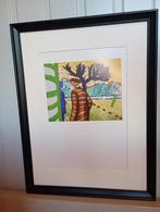 Ontmoeting met de vrouw en het blauw, Antiek en Kunst, Kunst | Schilderijen | Modern, Ophalen of Verzenden