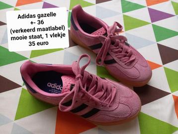 Adidas Gazelle roze +- maat 36 beschikbaar voor biedingen